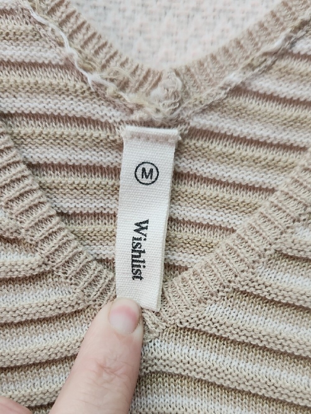 Wishlist Ribbed V-Neck Tank Top - Cream - Picture 2 of 4